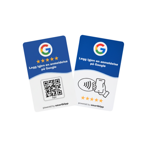 Google Anmeldelseskort 5-pakning